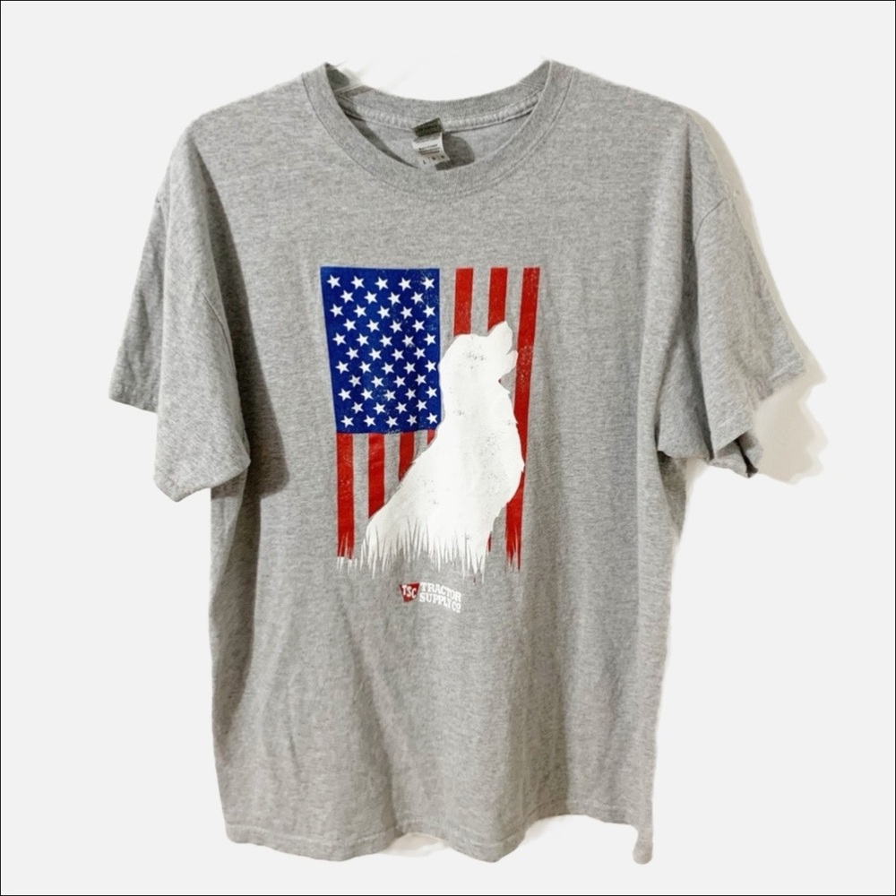 Gildan Heavy Cotton Blend Tractor Supply Graphic Tee Short Sleeve Crewneck🇺🇸🐶